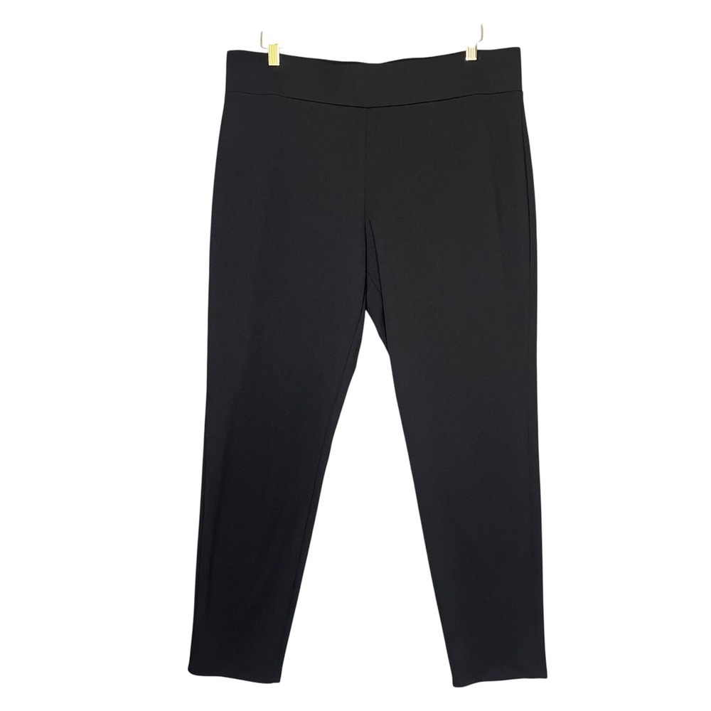 Ruby Rd. Pull On Pants Womens L Black Stretch Workwear Casual Comfort Trousers